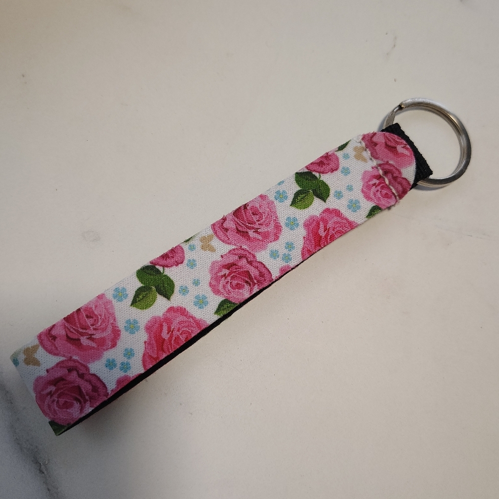 Pink & White Keychain